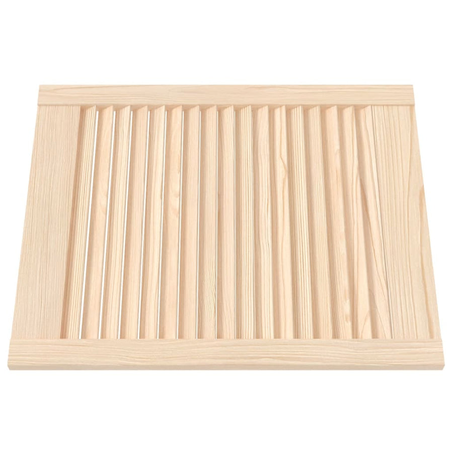 Kastdeuren met lamellen 4 st 61,5x49,4 cm massief grenenhout 61.5 x 49.4 cm Naturel