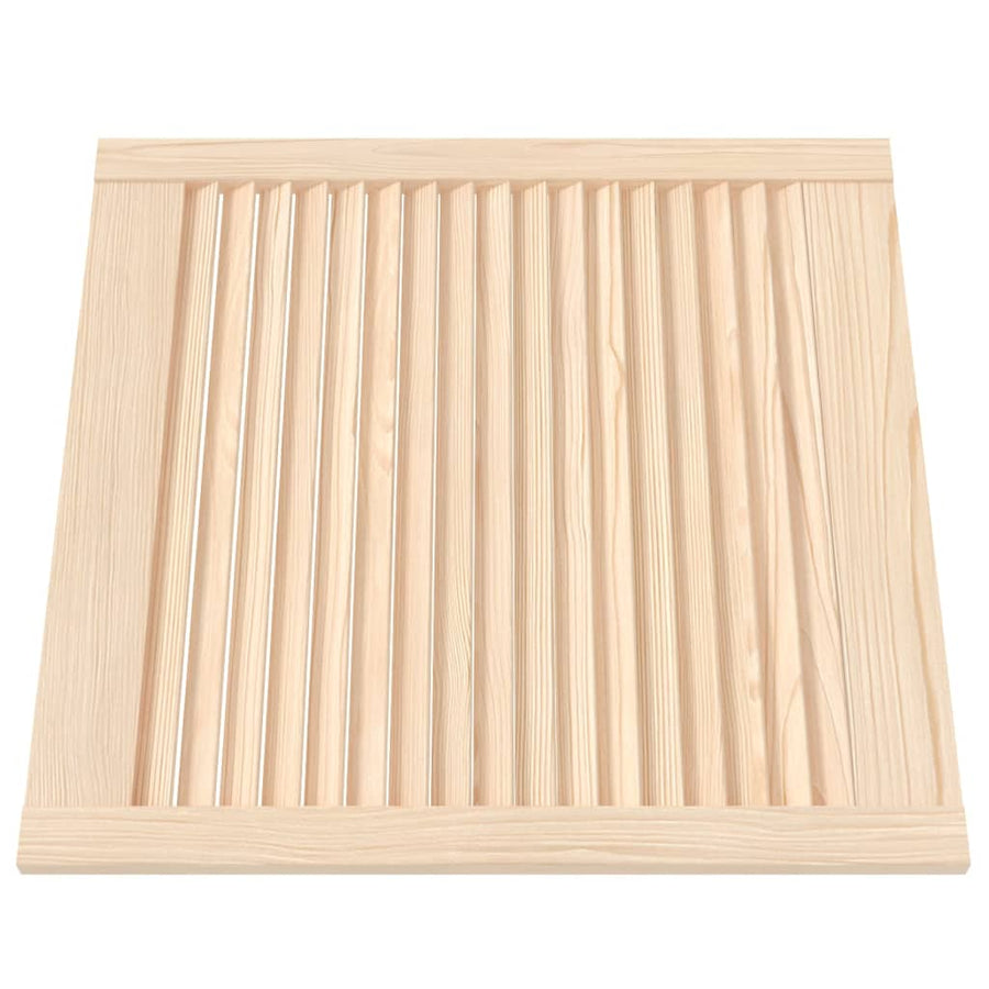 Kastdeuren met lamellen 4 st 61,5x59,4 cm massief grenenhout 61.5 x 59.4 cm Naturel