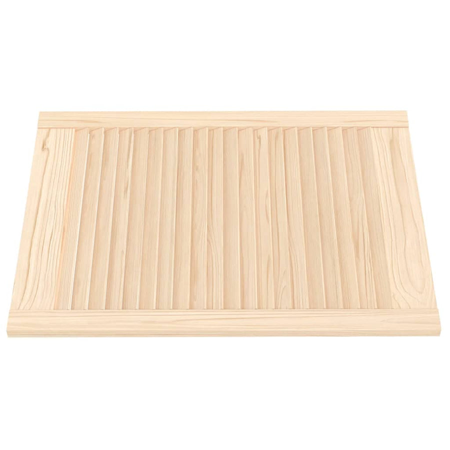 Kastdeuren met lamellen 2 st 69x49,4 cm massief grenenhout 2 69 x 49.4 cm Naturel