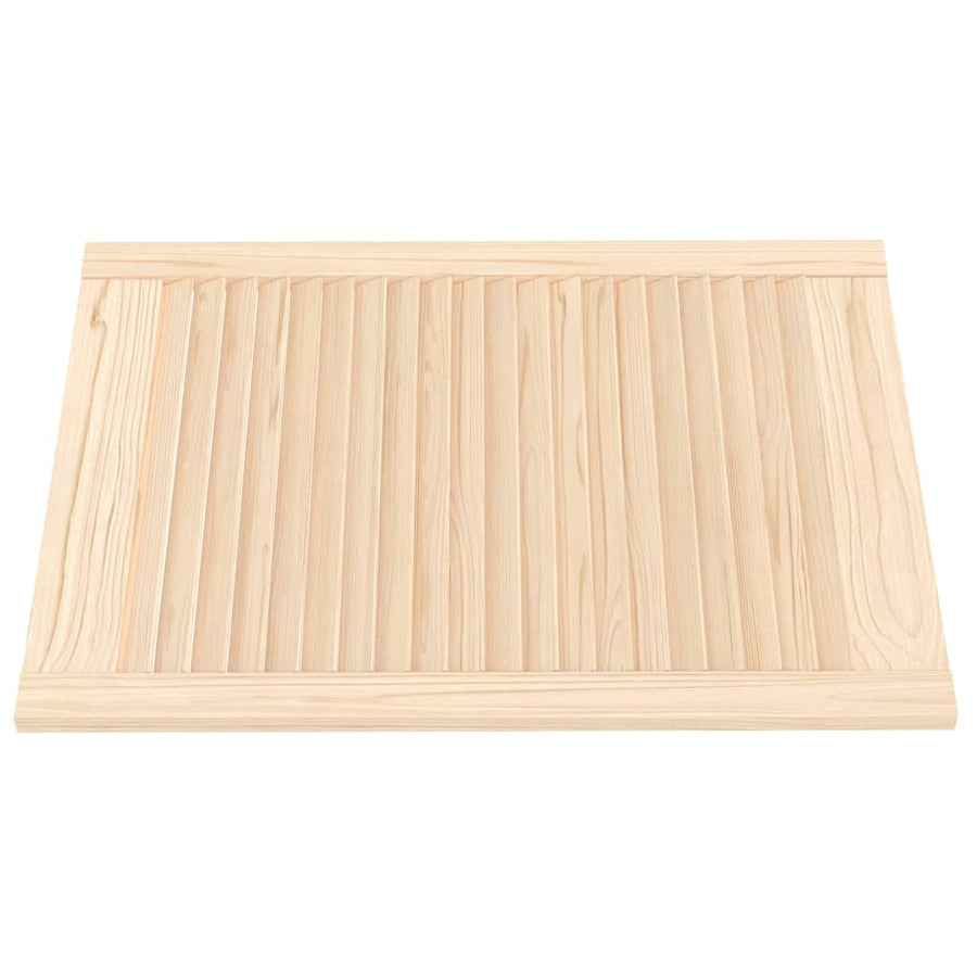 Kastdeuren met lamellen 4 st 69x49,4 cm massief grenenhout 69 x 49.4 cm Naturel