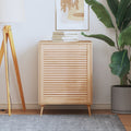 Kastdeur met lamellen 69x59,4 cm massief grenenhout