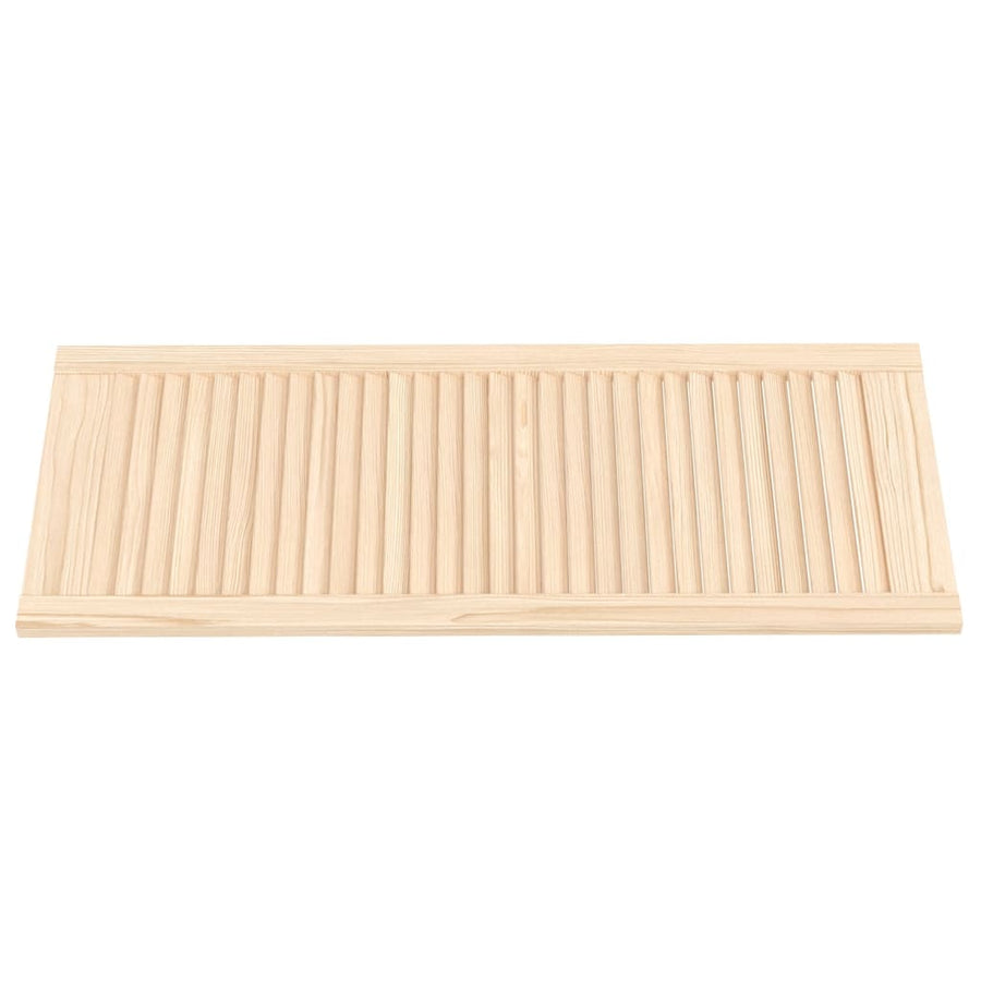 Kastdeuren met lamellen 4 st 99,3x39,4 cm massief grenenhout 99.3 x 39.4 cm Naturel