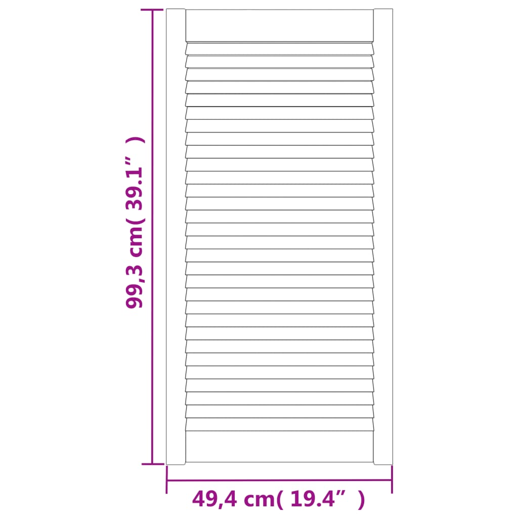 Kastdeur met lamellen 99,3x49,4 cm massief grenenhout 1 99.3 x 49.4 cm Naturel