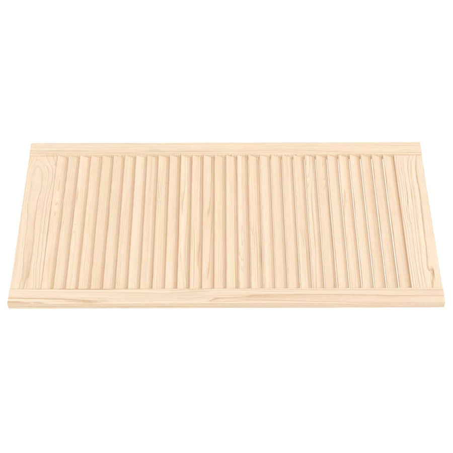 Kastdeuren met lamellen 2 st 99,3x49,4 cm massief grenenhout 2 99.3 x 49.4 cm Naturel