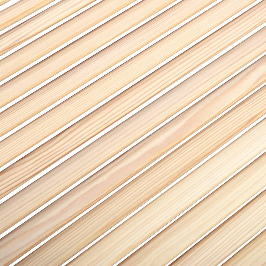 Kastdeuren met lamellen 2 st 99,3x49,4 cm massief grenenhout 2 99.3 x 49.4 cm Naturel