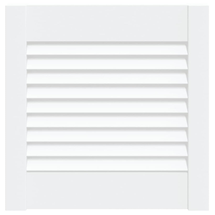 Kastdeur Met Lamellen 39,5X39,4 Cm Massief Grenenhout Wit 1 39.5 x 39.4 cm