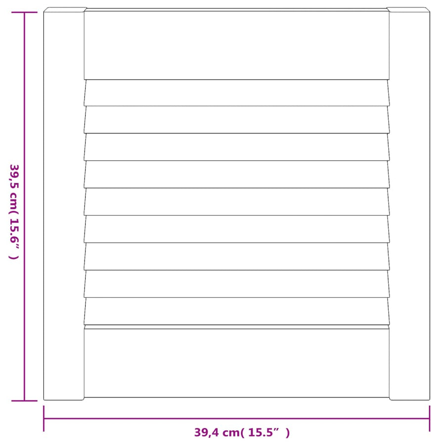 Kastdeur Met Lamellen 39,5X39,4 Cm Massief Grenenhout Wit 1 39.5 x 39.4 cm