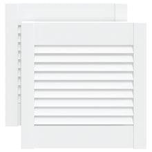 Kastdeuren met lamellen 2 st 39,5x39,4 cm grenenhout wit 2 39.5 x 39.4 cm Wit