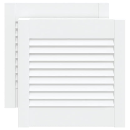 Kastdeuren met lamellen 2 st 39,5x39,4 cm grenenhout wit 2 39.5 x 39.4 cm Wit