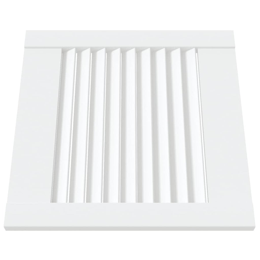 Kastdeuren met lamellen 2 st 39,5x39,4 cm grenenhout wit 2 39.5 x 39.4 cm Wit