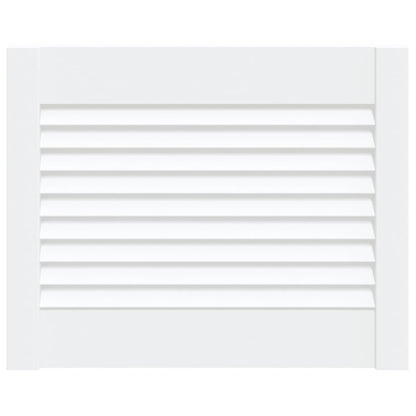 Kastdeur met lamellen 39,5x49,4 cm massief grenenhout wit 1 39.5 x 49.4 cm Wit