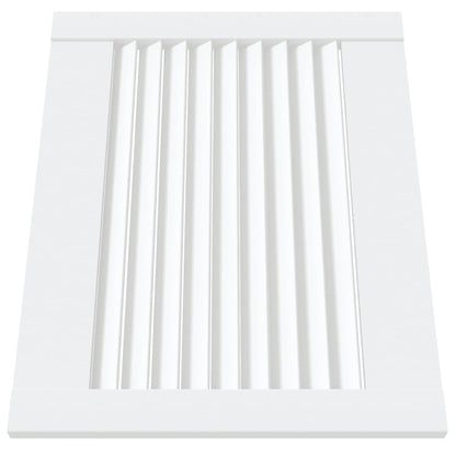 Kastdeur met lamellen 39,5x49,4 cm massief grenenhout wit 1 39.5 x 49.4 cm Wit