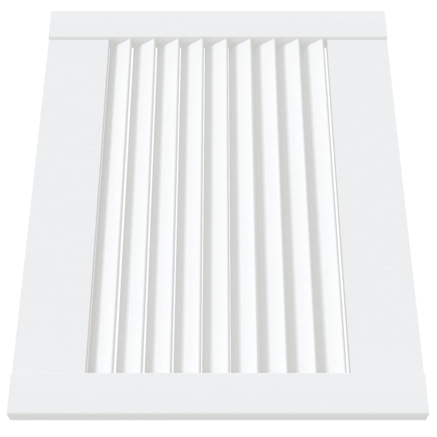 Kastdeur met lamellen 39,5x49,4 cm massief grenenhout wit 1 39.5 x 49.4 cm Wit