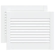 Kastdeuren met lamellen 2 st 39,5x49,4 cm grenenhout wit 2 39.5 x 49.4 cm Wit