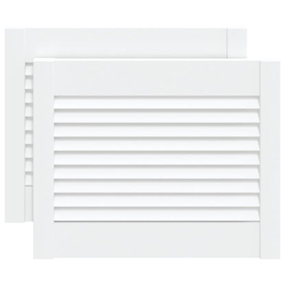 Kastdeuren met lamellen 2 st 39,5x49,4 cm grenenhout wit 2 39.5 x 49.4 cm Wit