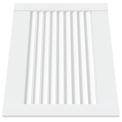 Kastdeuren met lamellen 2 st 39,5x49,4 cm grenenhout wit 2 39.5 x 49.4 cm Wit