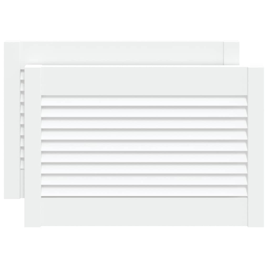 Kastdeuren Met Lamellen 39,5X59,4 Cm Grenenhout 2 39.5 x 59.4 cm Wit