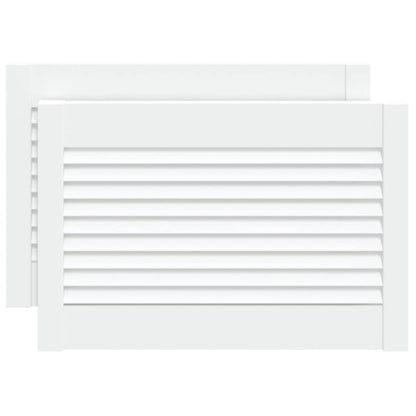 Kastdeuren Met Lamellen 39,5X59,4 Cm Grenenhout 2 39.5 x 59.4 cm Wit