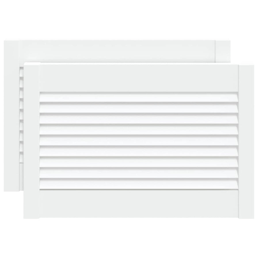 Kastdeuren Met Lamellen 39,5X59,4 Cm Grenenhout 2 39.5 x 59.4 cm Wit