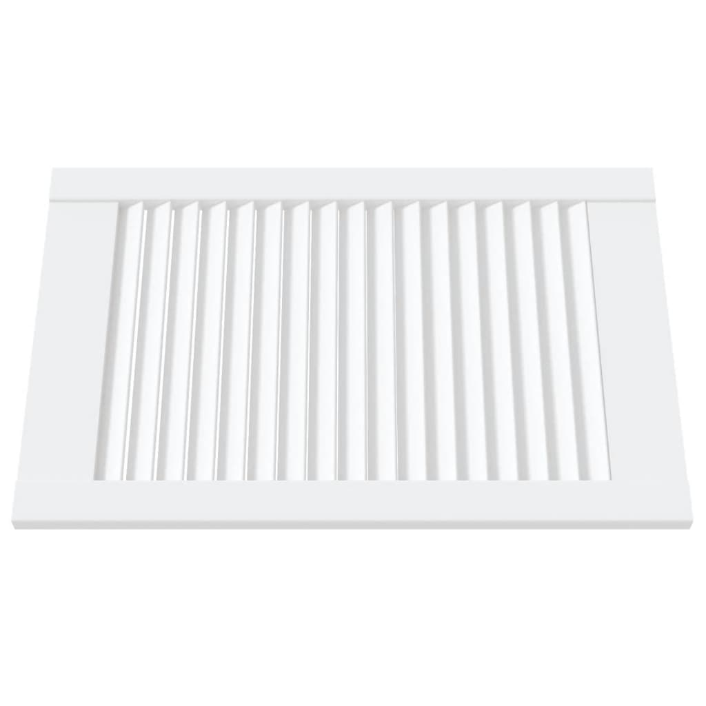 Kastdeuren met lamellen 2 st 61,5x39,4 cm grenenhout wit 2 61.5 x 39.4 cm Wit