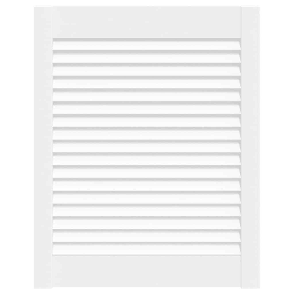 Kastdeur met lamellen 61,5x49,4 cm massief grenenhout wit 61.5 x 49.4 cm Wit