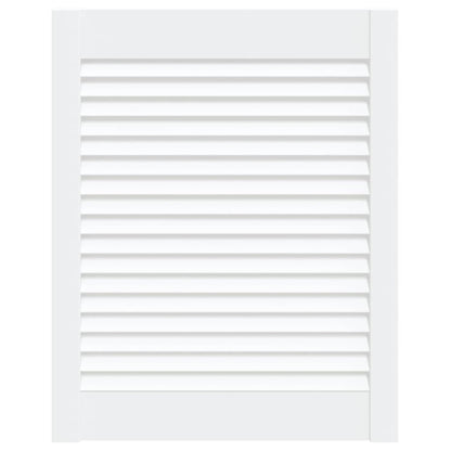 Kastdeur met lamellen 61,5x49,4 cm massief grenenhout wit 61.5 x 49.4 cm Wit