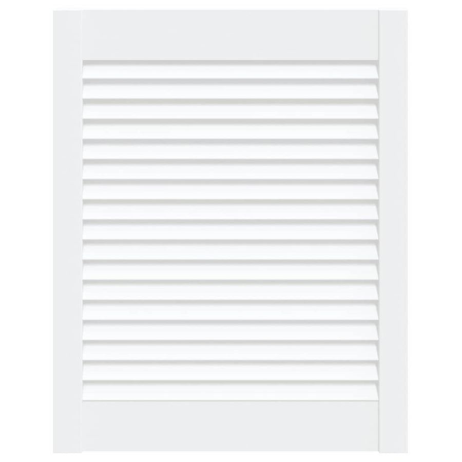 Kastdeur met lamellen 61,5x49,4 cm massief grenenhout wit 61.5 x 49.4 cm Wit