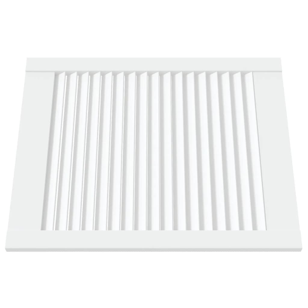Kastdeur met lamellen 61,5x49,4 cm massief grenenhout wit 61.5 x 49.4 cm Wit