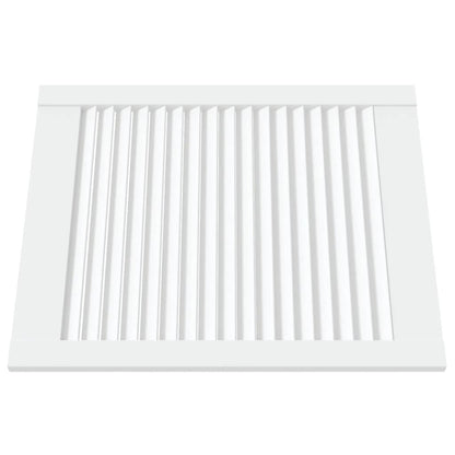 Kastdeur met lamellen 61,5x49,4 cm massief grenenhout wit 61.5 x 49.4 cm Wit