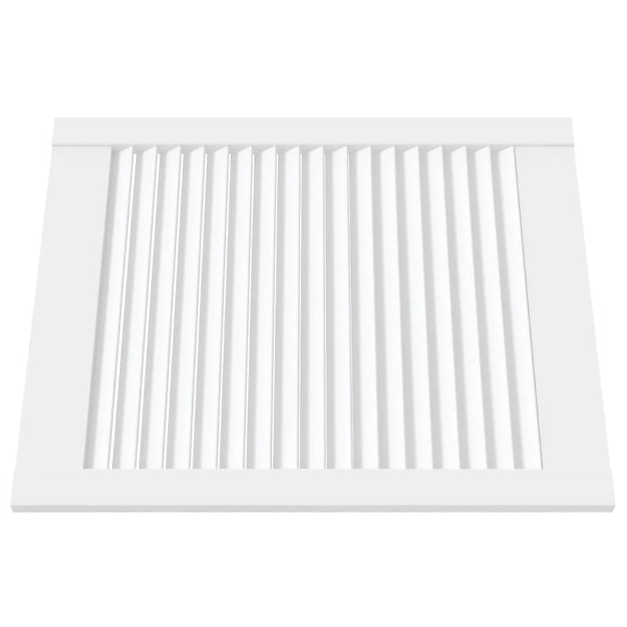 Kastdeuren met lamellen 2 st 61,5x49,4 cm grenenhout wit 2 61.5 x 49.4 cm Wit
