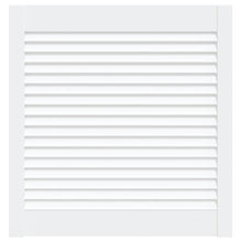 Kastdeur met lamellen 61,5x59,4 cm massief grenenhout wit 61.5 x 59.4 cm Wit