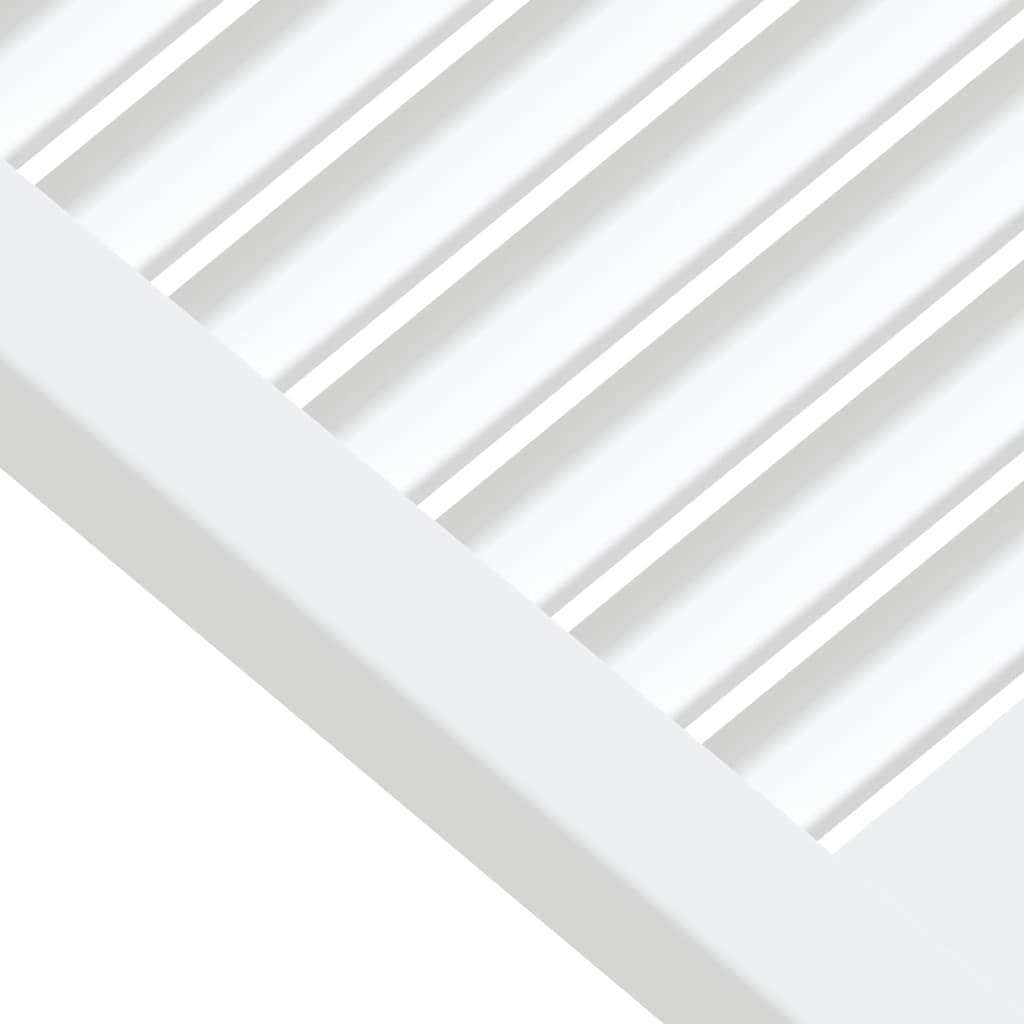 Kastdeur met lamellen 61,5x59,4 cm massief grenenhout wit 61.5 x 59.4 cm Wit