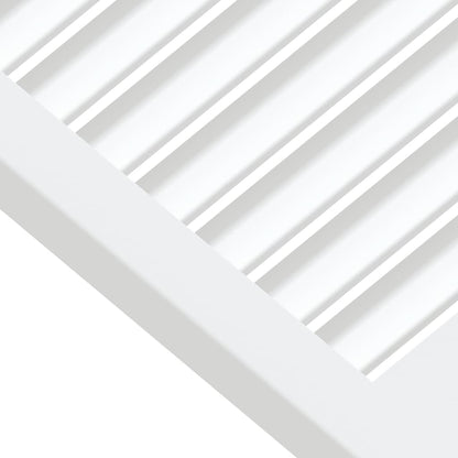 Kastdeur met lamellen 61,5x59,4 cm massief grenenhout wit 61.5 x 59.4 cm Wit