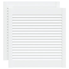 Kastdeuren Met Lamellen 61,5X59,4 Cm Grenenhout 2 61.5 x 59.4 cm Wit
