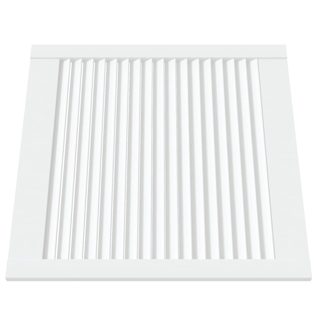 Kastdeuren Met Lamellen 61,5X59,4 Cm Grenenhout 2 61.5 x 59.4 cm Wit
