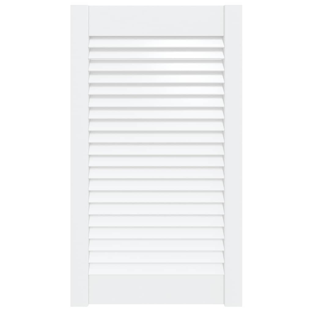 Kastdeur met lamellen 69x39,4 cm massief grenenhout wit 1 69 x 39.4 cm Wit
