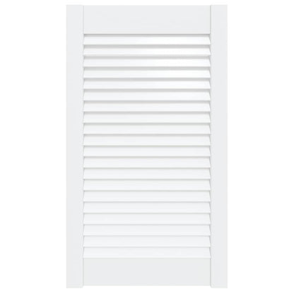 Kastdeur met lamellen 69x39,4 cm massief grenenhout wit 1 69 x 39.4 cm Wit