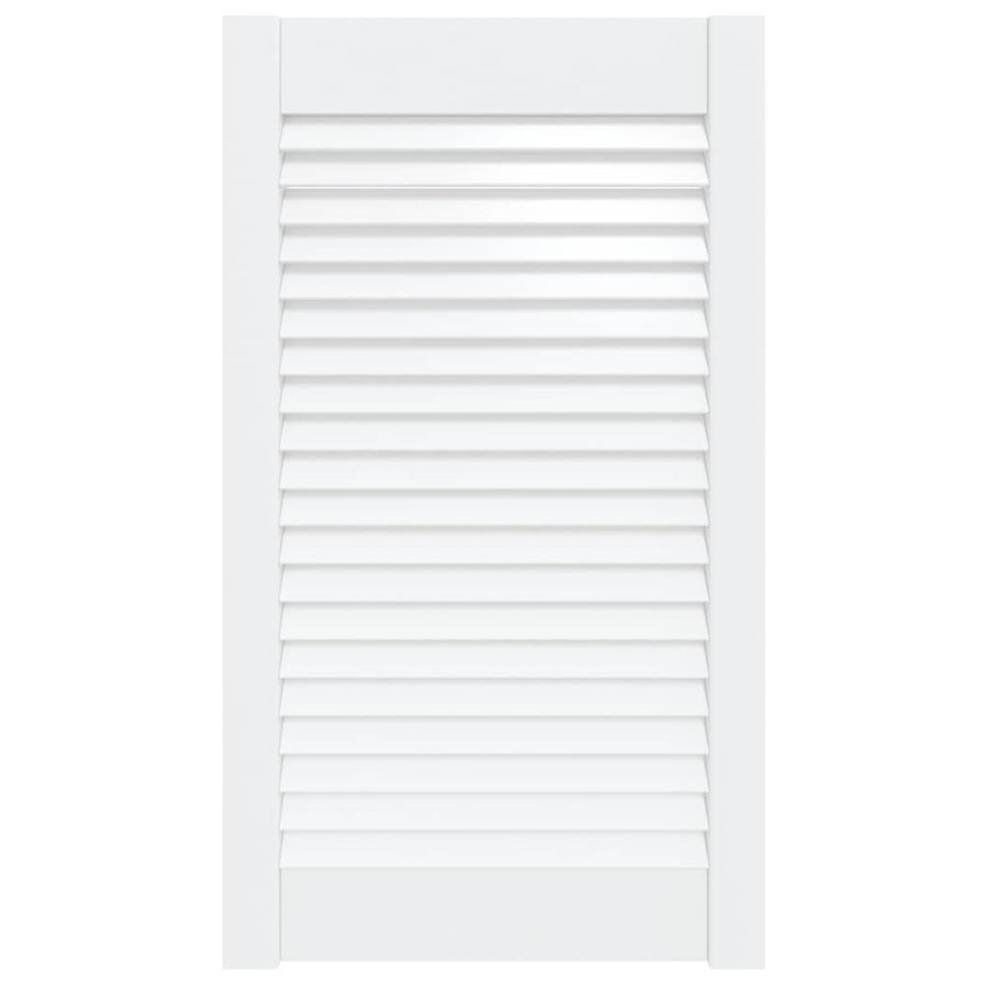 Kastdeur met lamellen 69x39,4 cm massief grenenhout wit 1 69 x 39.4 cm Wit