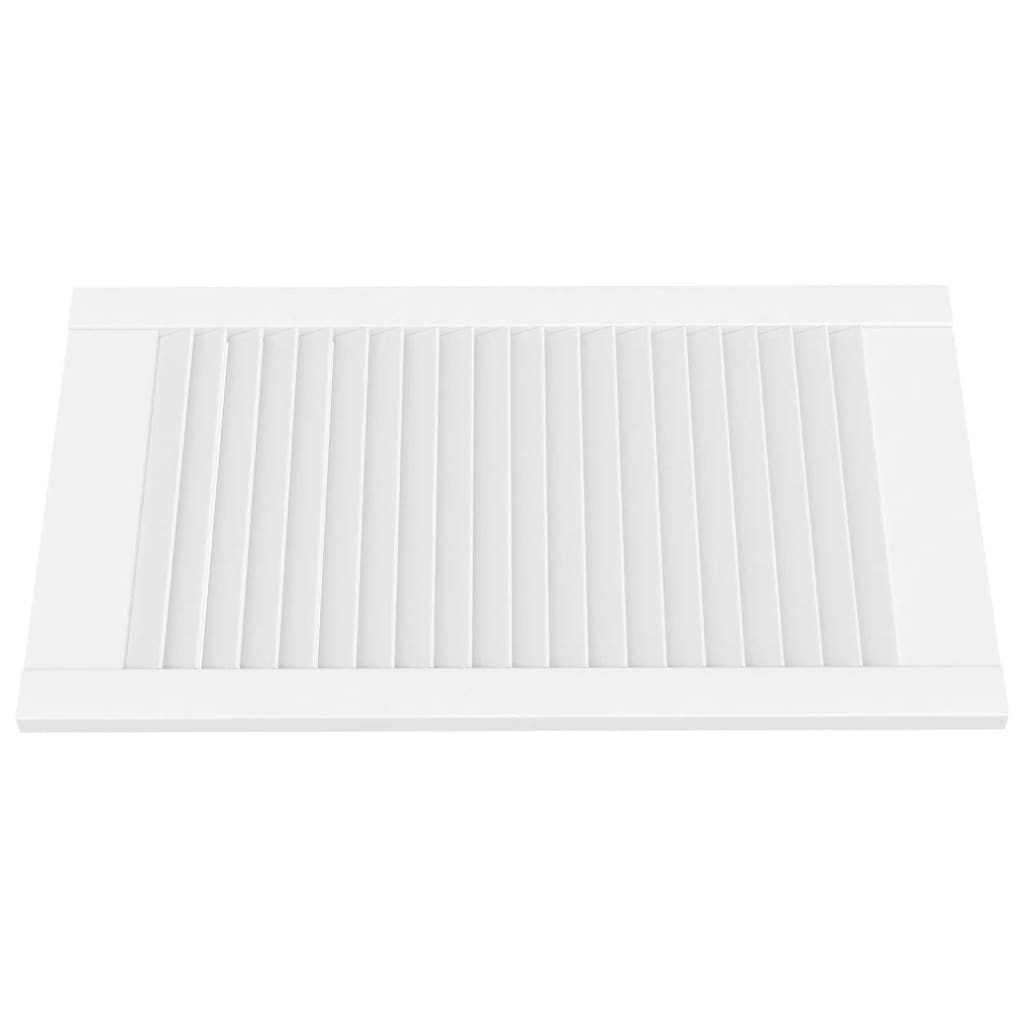 Kastdeur met lamellen 69x39,4 cm massief grenenhout wit 1 69 x 39.4 cm Wit