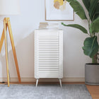 Kastdeur lamellen 69x39,4 cm massief grenenhout wit