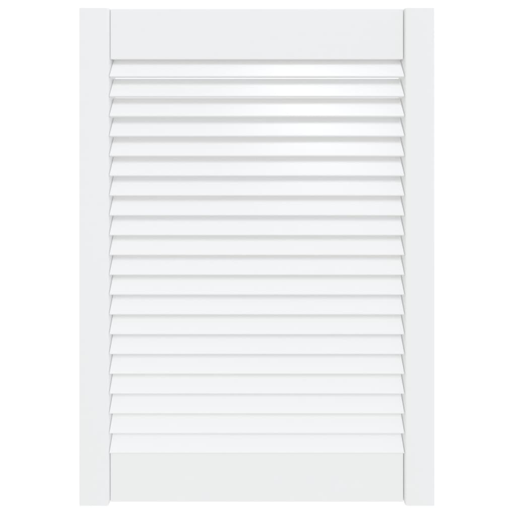 Kastdeur met lamellen 69x49,4 cm massief grenenhout wit 1 69 x 49.4 cm Wit