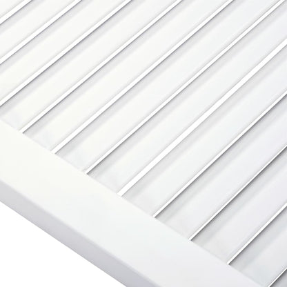 Kastdeur met lamellen 69x49,4 cm massief grenenhout wit 1 69 x 49.4 cm Wit