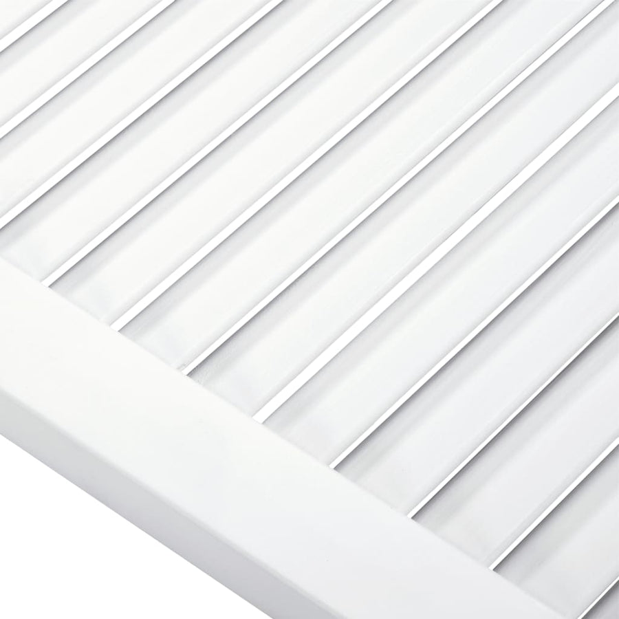 Kastdeuren met lamellen 2 st 69x49,4 cm massief grenenhout wit 2 69 x 49.4 cm Wit