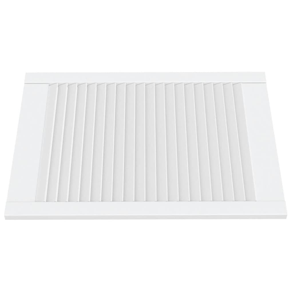 Kastdeuren met lamellen 4 st 69x49,4 cm massief grenenhout wit 4 69 x 49.4 cm Wit