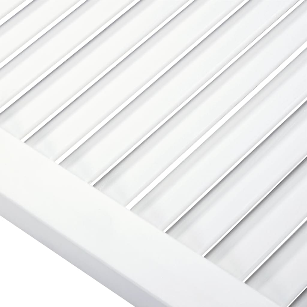 Kastdeuren met lamellen 4 st 69x49,4 cm massief grenenhout wit 4 69 x 49.4 cm Wit