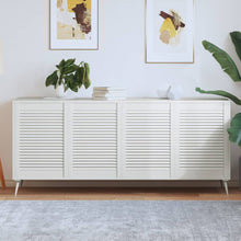 Kastdeuren met lamellen 4 st 69x49,4 cm massief grenenhout wit 4 69 x 49.4 cm Wit