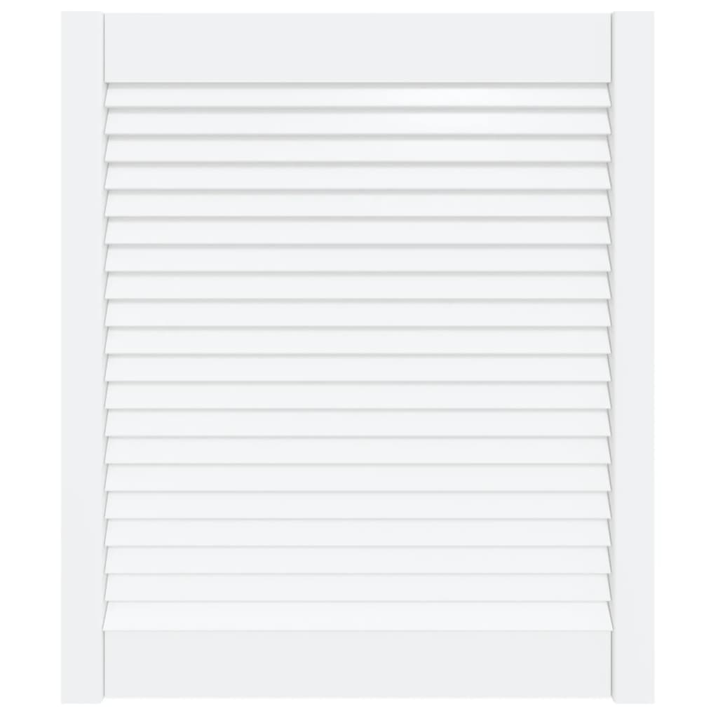 Kastdeur met lamellen 69x59,4 cm massief grenenhout wit 1 69 x 59.4 cm Wit