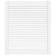 Kastdeur met lamellen 69x59,4 cm massief grenenhout wit 1 69 x 59.4 cm Wit