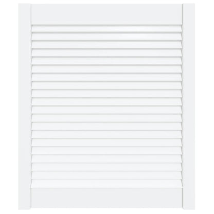 Kastdeur met lamellen 69x59,4 cm massief grenenhout wit 1 69 x 59.4 cm Wit