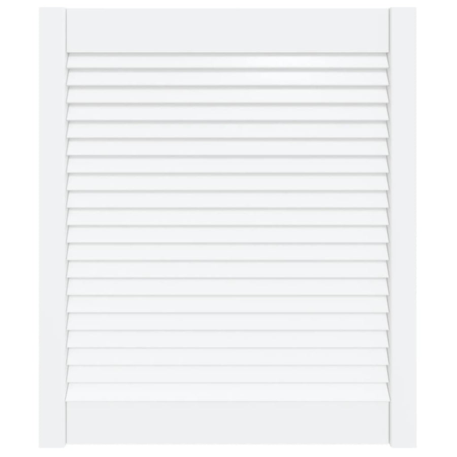 Kastdeur met lamellen 69x59,4 cm massief grenenhout wit 1 69 x 59.4 cm Wit